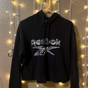 Reebok hoodie, size M. Black w/ white logo. In good condition